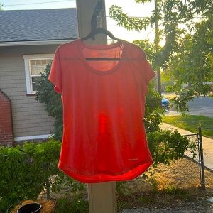 Salmon pink Patagonia t-shirt, womens large.